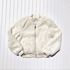 Iris Los Angeles Faux Fur Bomber Jacket
